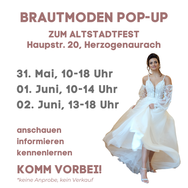 Brautmoden Pop-Up beim Altstadtfest Herzogenaurach